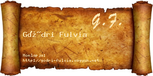 Gödri Fulvia névjegykártya